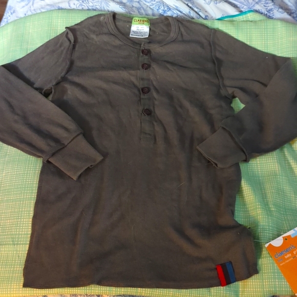 Claesens boutique boys soft Henley long sleeves tee shirt new 4 5 104 110 - Picture 1 of 5